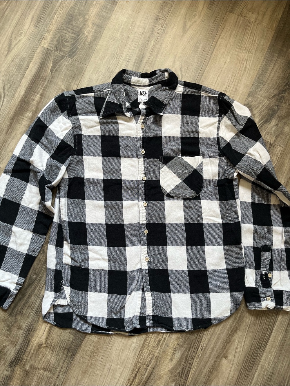 NSF women’s flannel size small :)